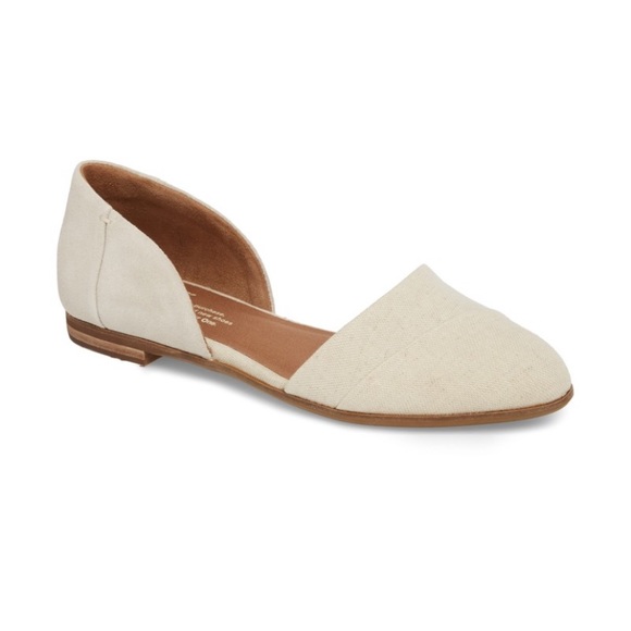 Toms Shoes - Toms Jutti D’Orsay Hemp Birch Suede Flats Sz 7.5